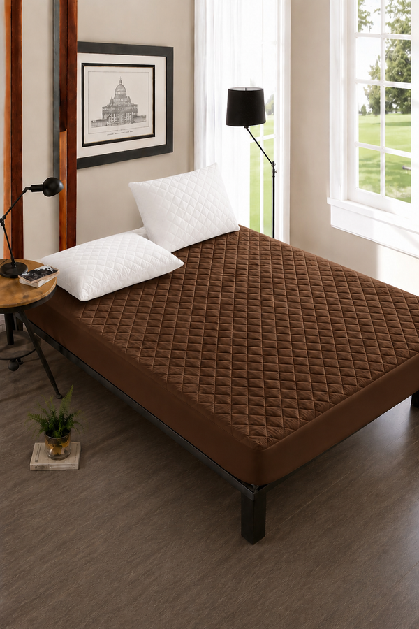 MATTRESS COVER PROTECTOR QUILTED DOUBLE BED