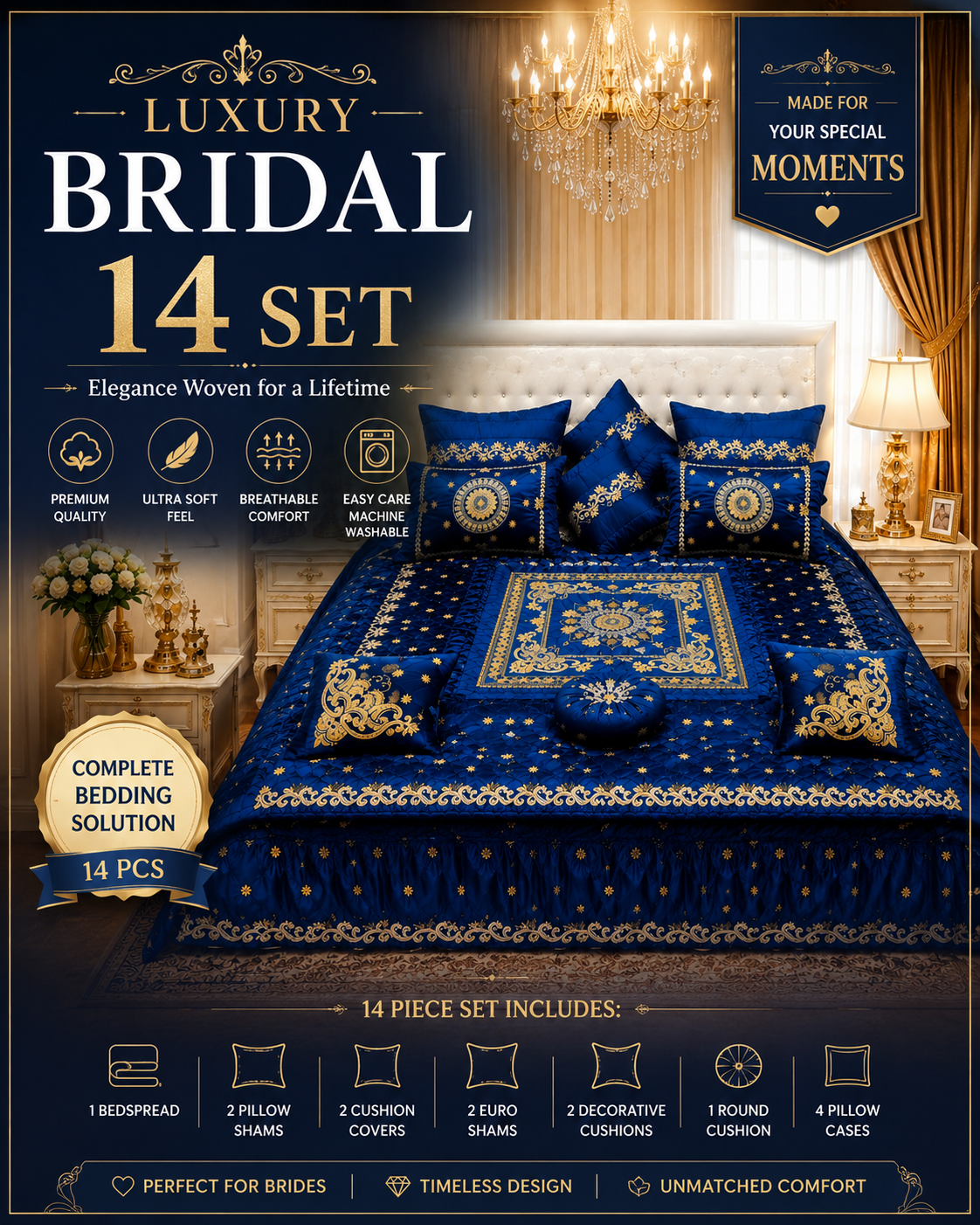 VELVET 9 PCS BRIDAL SET