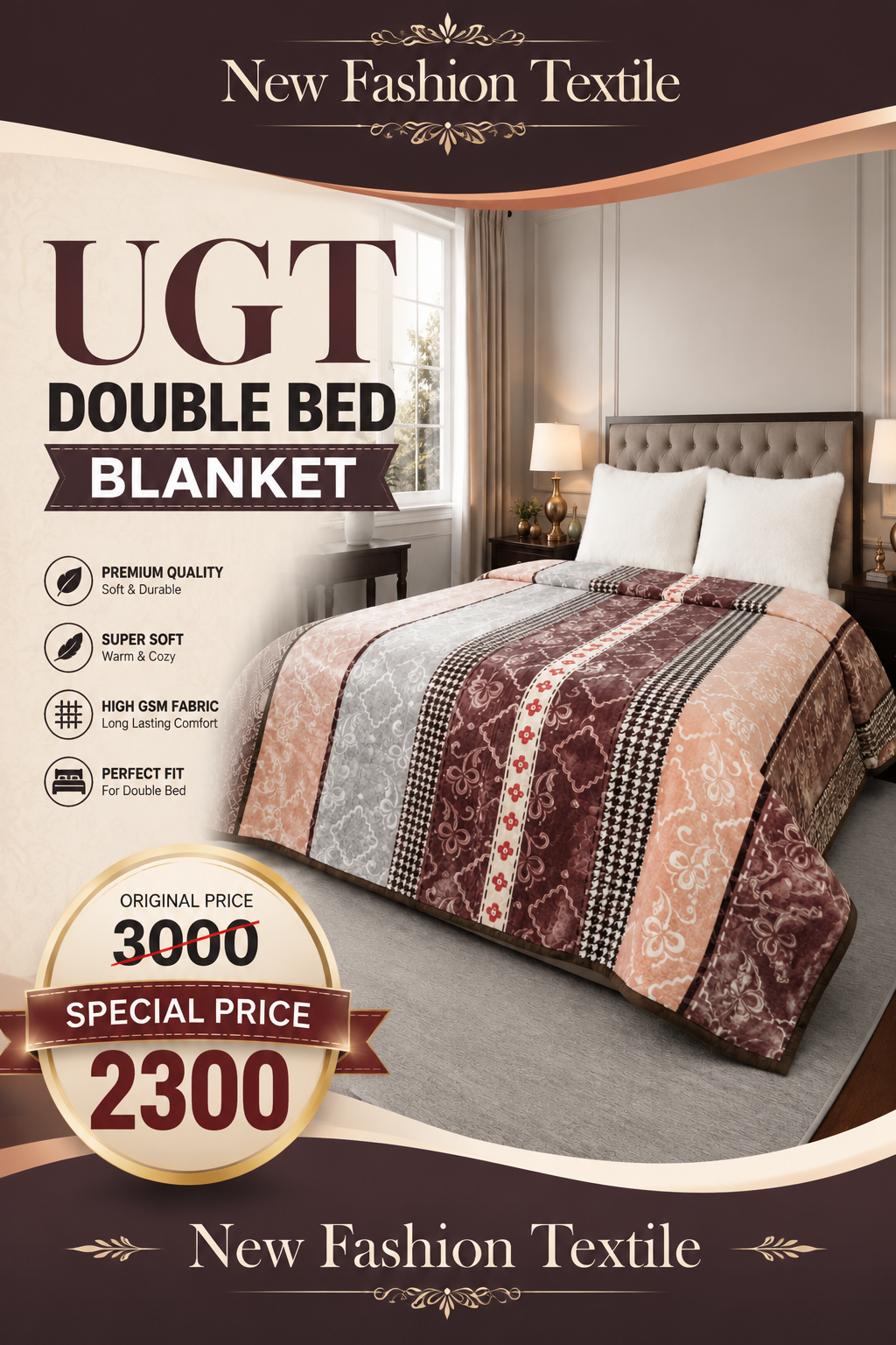 UGT DOUBLE BED BLANKET