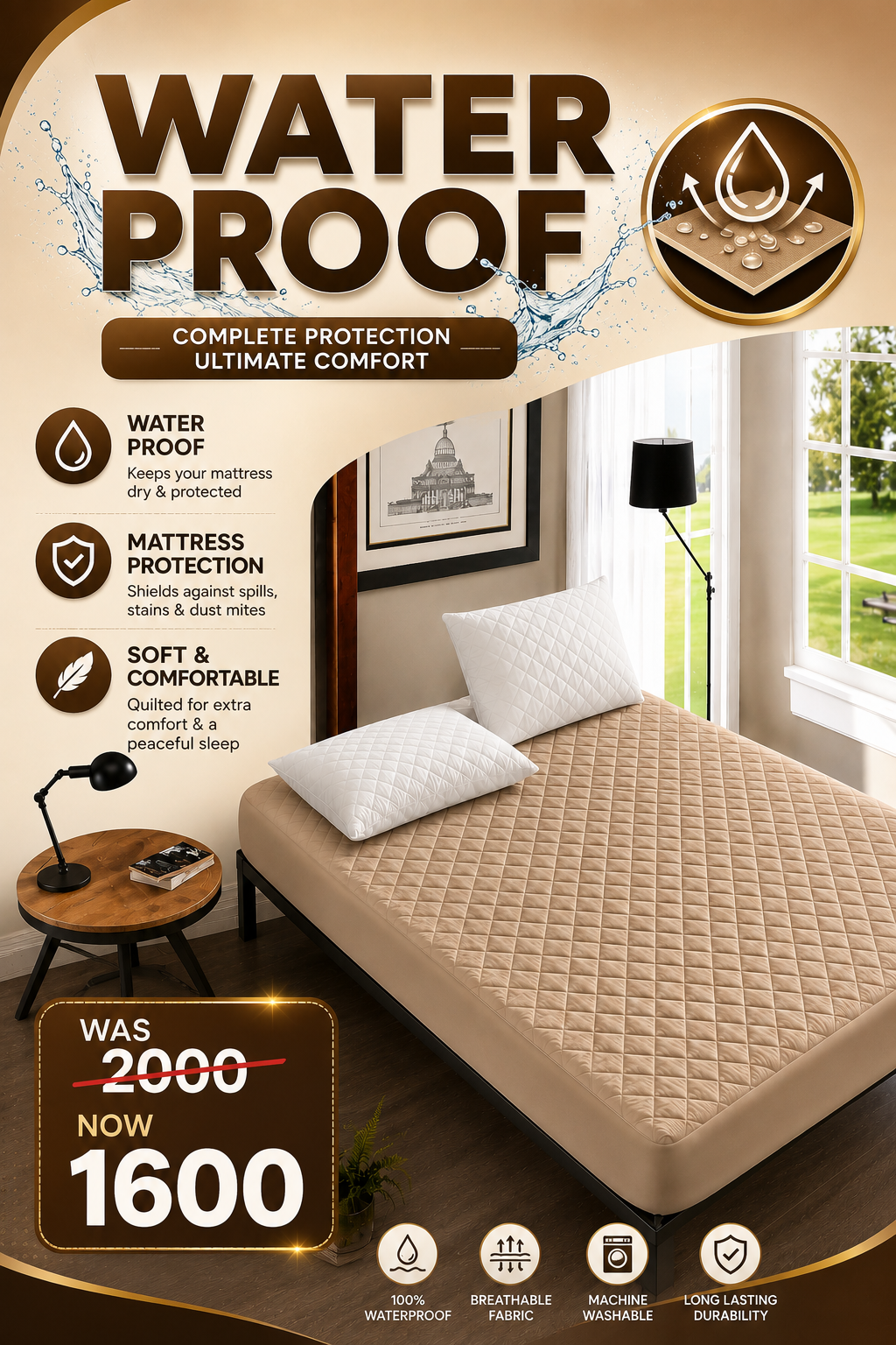 Mattress Protector Cover Quilted