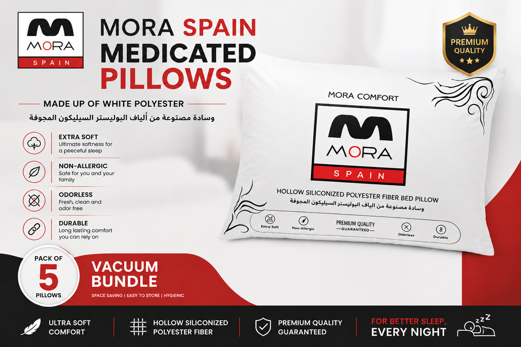 MORA SPAIN MEDICAL PILLOWS ( PACK OF 5 )